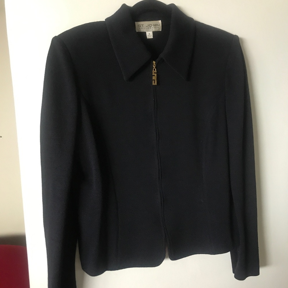 St John Short Straight Black Jacket